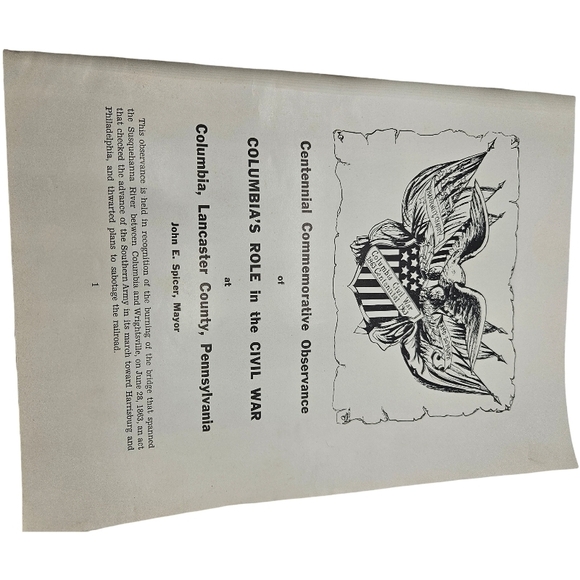 1963 Columbia PA Civil War Centennial Program - Picture 4 of 11